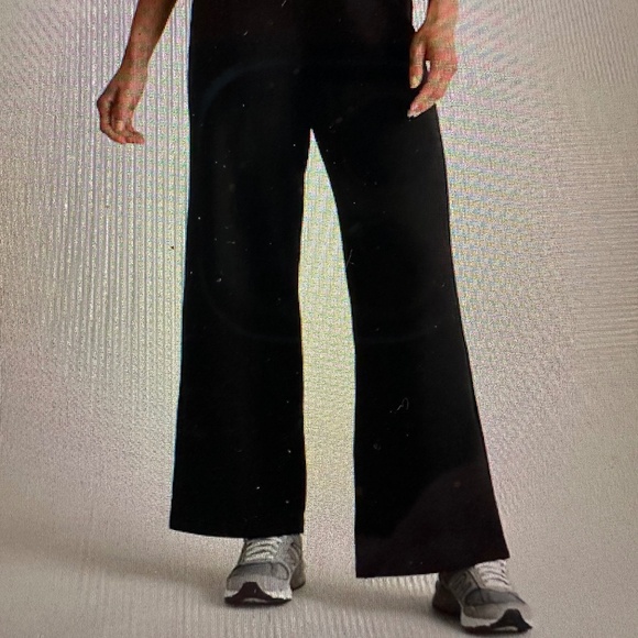 Quince Super Soft Fleece Wide Leg Pant - Navy Blue - Size L - Picture 2 of 11